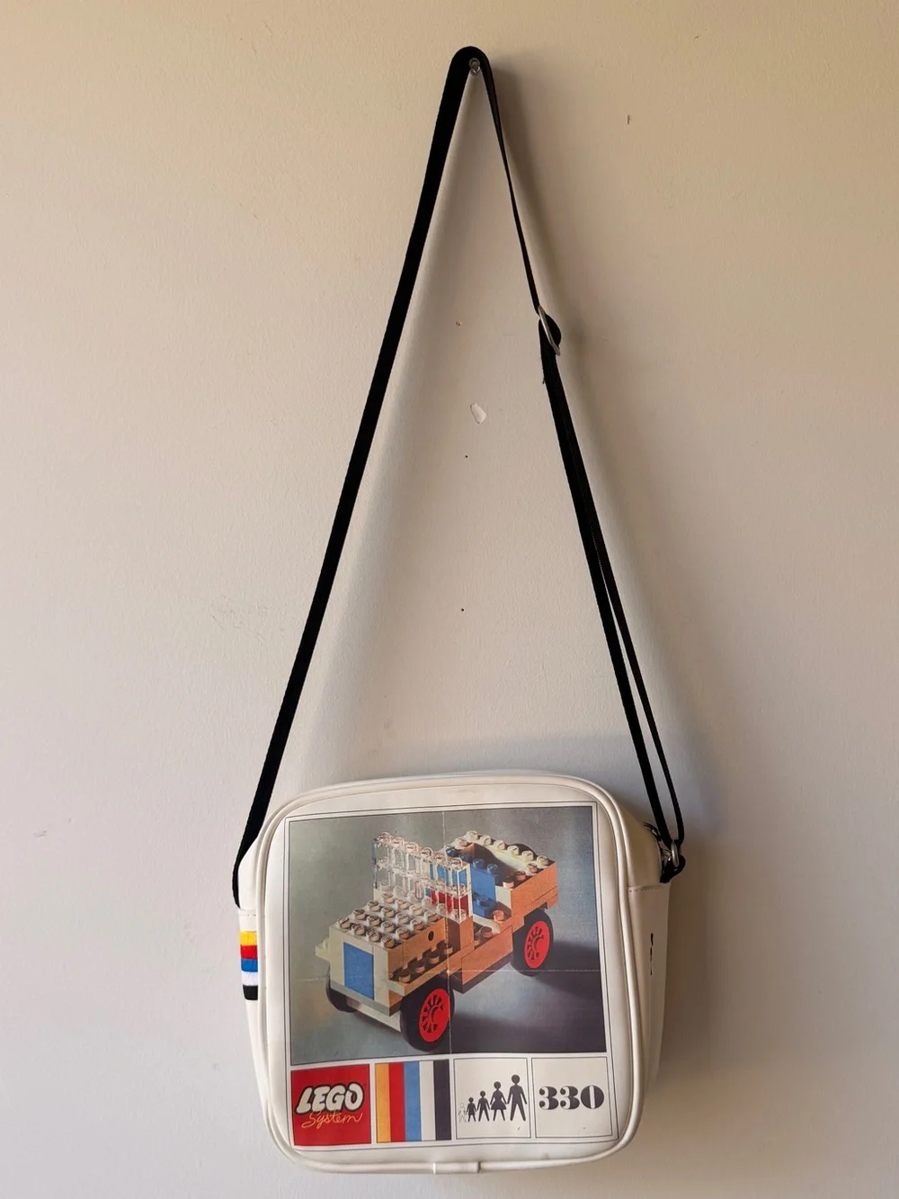 Lego Retro Vehicles Crossbody Bag Set 330 Rare White Unisex Messenger Bag